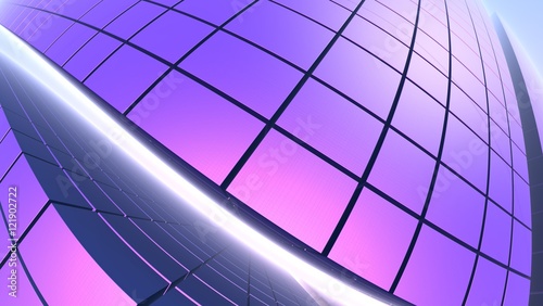 3D Abstract geometric purple background, 3D illustration