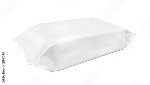 White blank foil food snack pack for chips, candy 