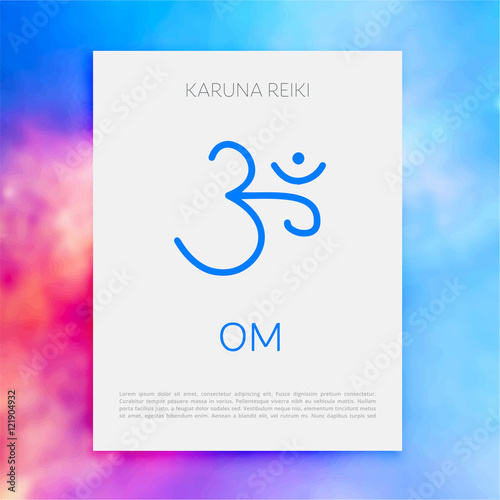 Sacred geometry. Reiki symbol. The word Reiki is made up of two Japanese words, Rei means 'Universal' - Ki means 'life force energy'.