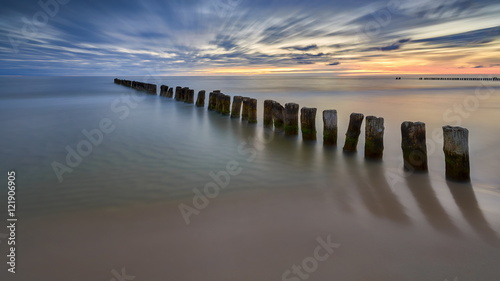 Fototapeta Naklejka Na Ścianę i Meble -  Baltic sea at beautiful landscape ( long exposure time )