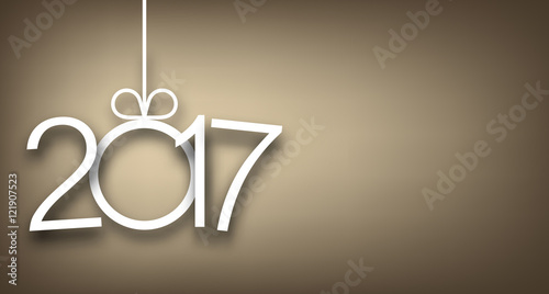 2017 New Year gray background.