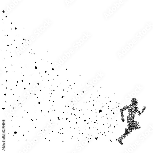 短距離走のイラスト