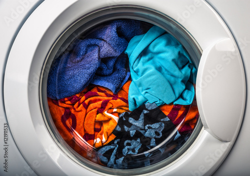 Washing machine with color clothes