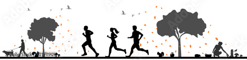 Joggen im Herbst
