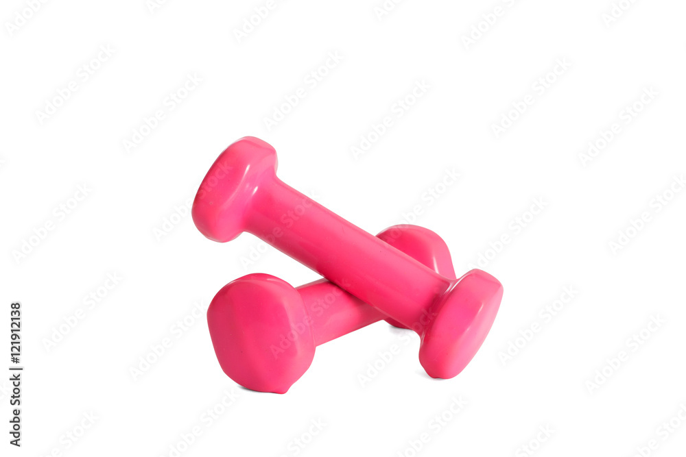 dumbbell on a white background dumbbell on a white background