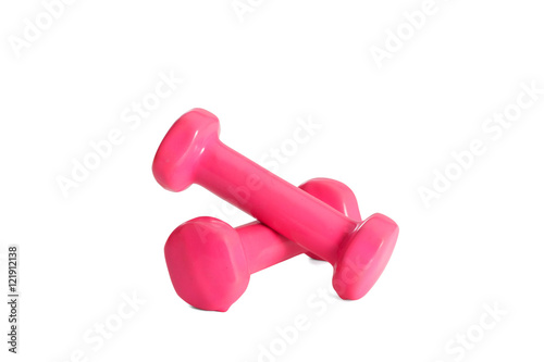 dumbbell on a white background
