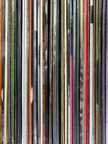 Top View Of Old Vinyl Record Cases