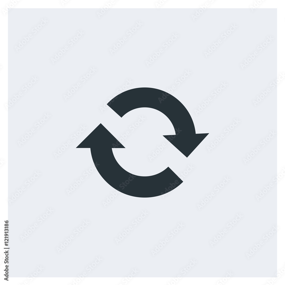 Refresh flat icon, image jpg, vector eps, flat web, material icon, icon with grey background Refresh flat icon, image jpg, vector eps, flat web, material icon, icon with grey background