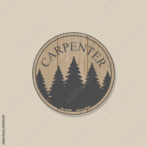 Woodworking badges logos and labels. Interesting design template for your company logo