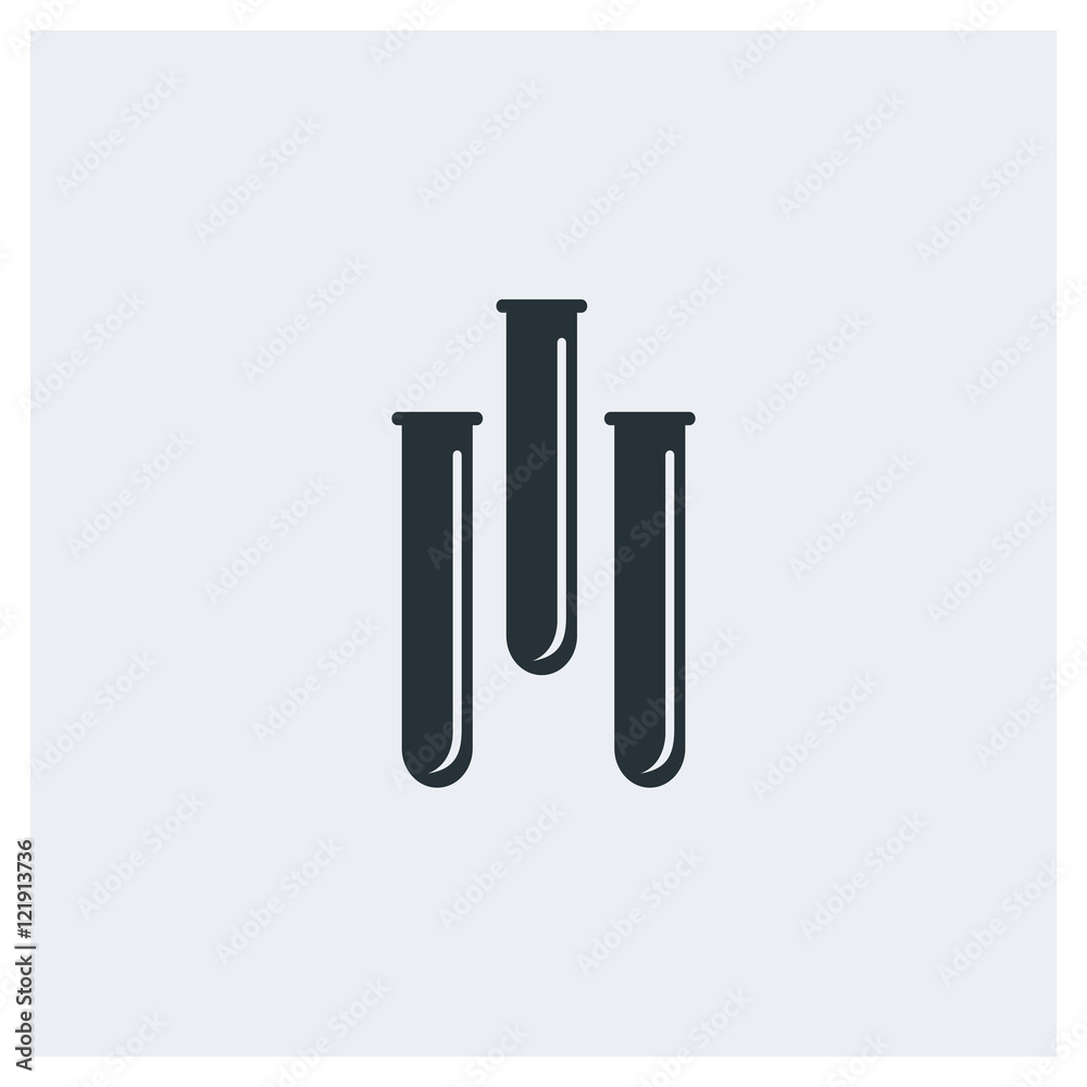 Test tube flat icon, image jpg, vector eps, flat web, material icon, icon with grey background Test tube flat icon, image jpg, vector eps, flat web, material icon, icon with grey background