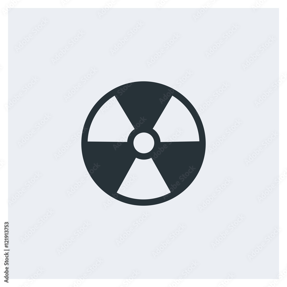 Nuclear radiation flat icon, image jpg, vector eps, flat web, material icon, icon with grey background Nuclear radiation flat icon, image jpg, vector eps, flat web, material icon, icon with grey background