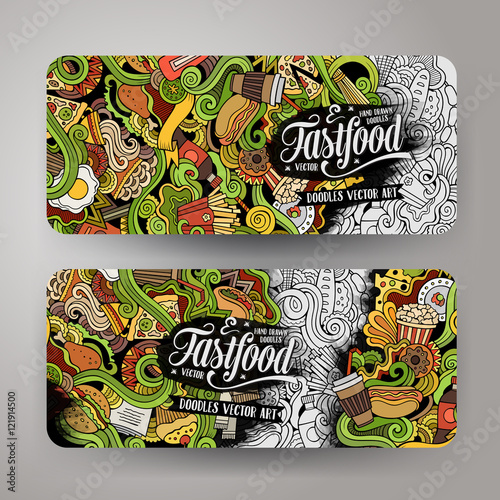 Corporate Identity fastfood theme vector set