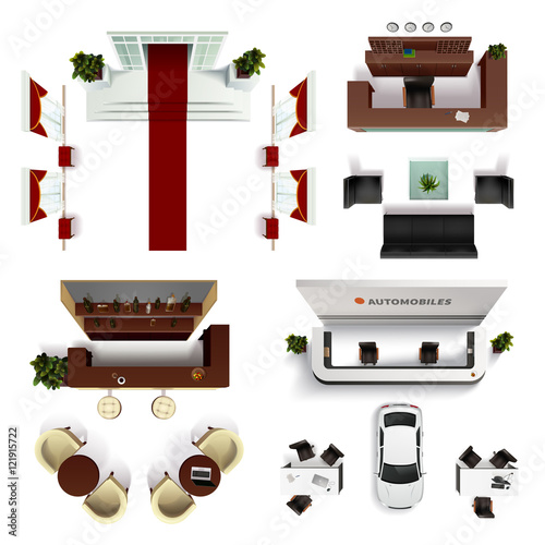  Hall Interior Elements Set