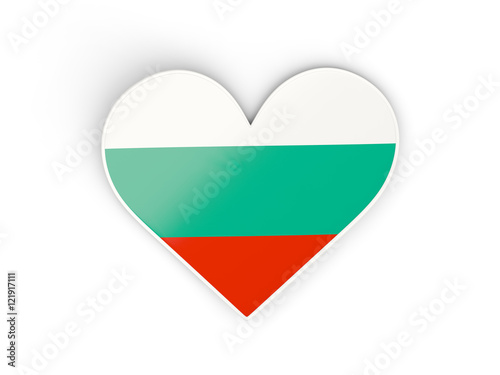 Flag of bulgaria, heart shaped sticker Free Download Flag of bulgaria, heart shaped sticker - GFXLoad