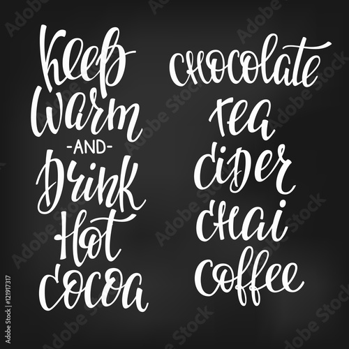 Quote Winter hot drink typography