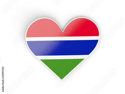 Free Download Flag of gambia, heart shaped sticker - GFXLoad