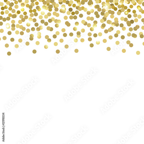 Gold confetti. Vector background.