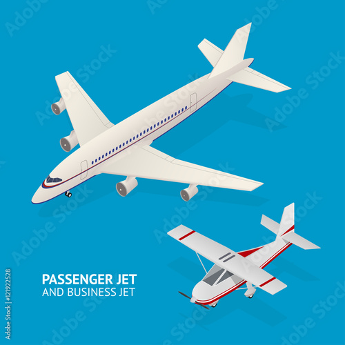 Jet Set. Isometric View. Vector