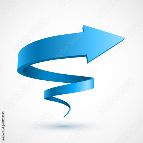 Blue spiral arrow