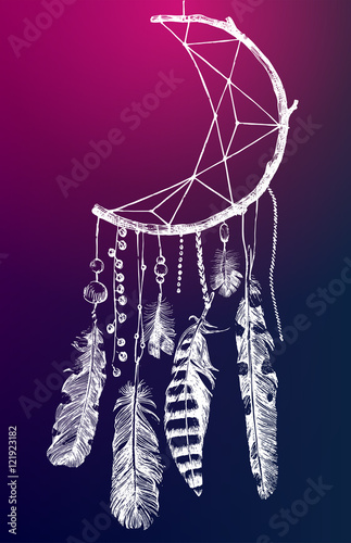 hand drawn dream catcher