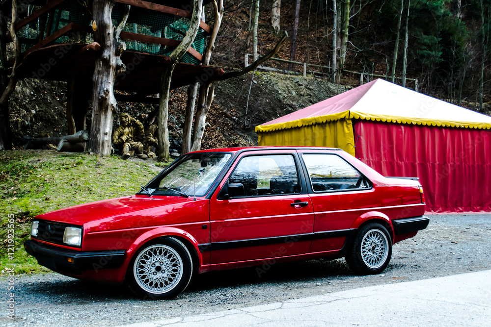 Red coupe