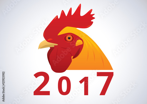 Chinese New Year 2017 Rooster horoscope symbol 
