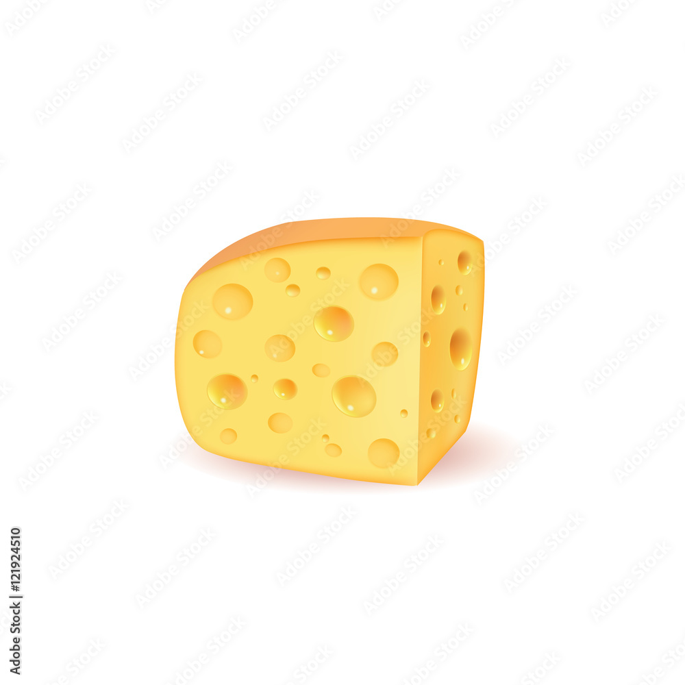 piece of cheese, cheese icon 3d, cheese realistic food, Vector 