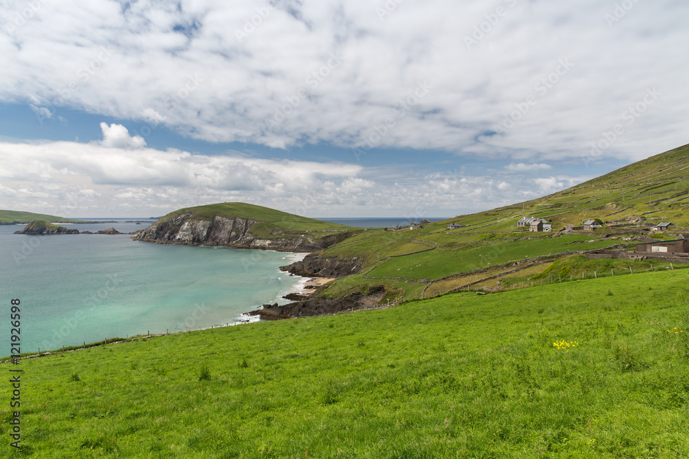 view to ocean at wild atlantic way in ireland