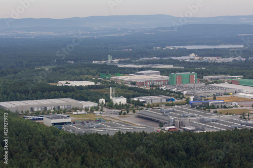 Aerial view of an Industrial Park area