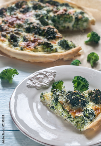 Pie with broccoli and cheese