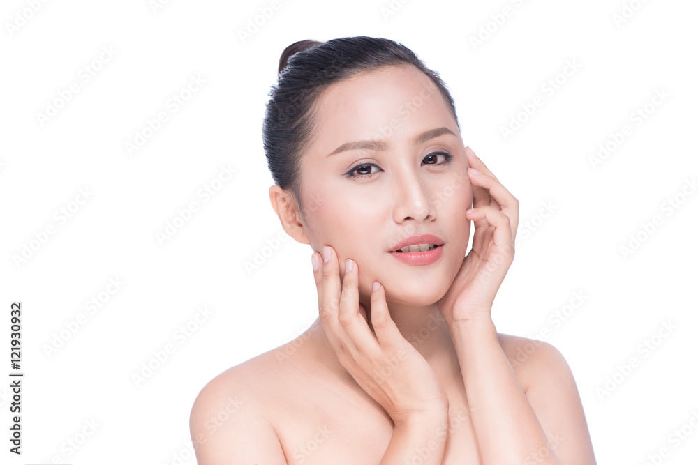 Portrait of beautiful young asian woman looking at camera. Natural beauty concept Portrait of beautiful young asian woman looking at camera. Natural beauty concept