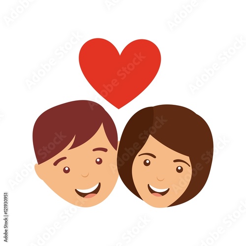 couple love relationship icon vector illustration design