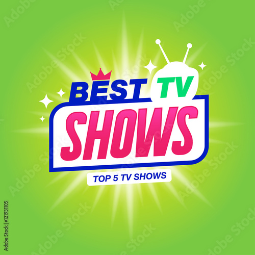 Template for tv shows. shows time. Best tv shows. It can be used for logo tv show. Stock vector