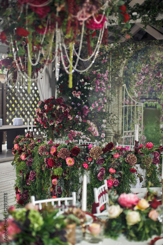 Wonderful decoration of the wedding table