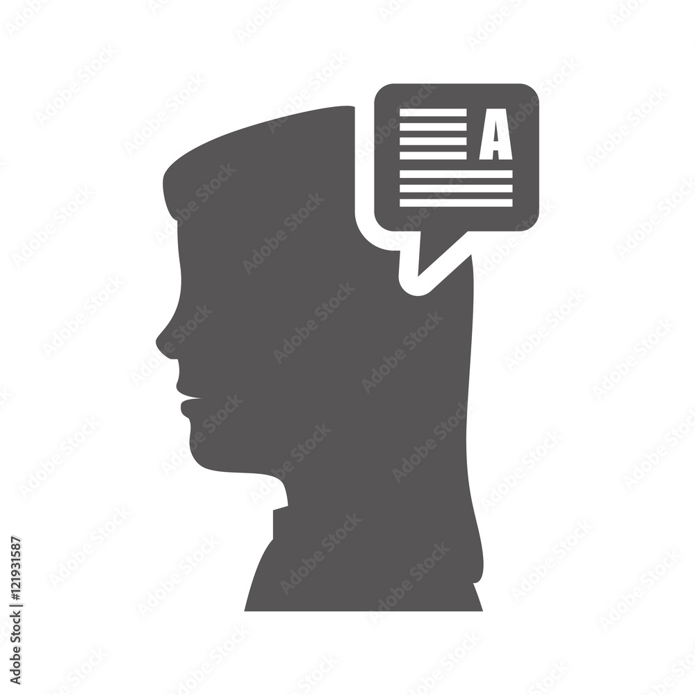 avatar woman person female user with speech bubble icon silhouette. vector illustration avatar woman person female user with speech bubble icon silhouette. vector illustration