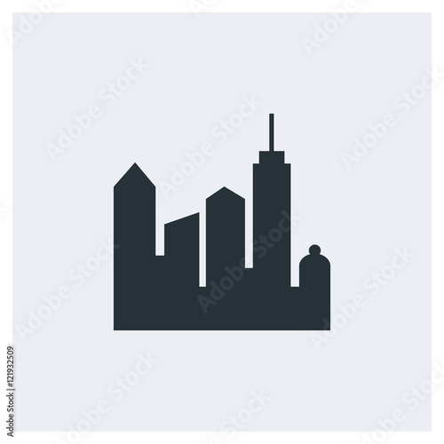 City icon  building icon  panorama icon  image jpg  vector eps  flat web  material icon  icon with grey background