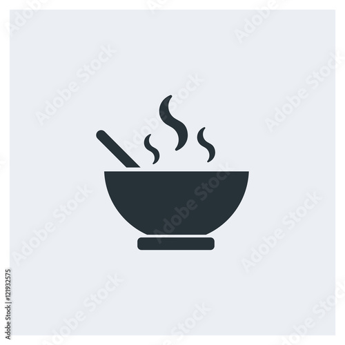 Soup icon, meal icon, image jpg, vector eps, flat web, material icon, icon with grey background