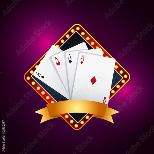 poker cards game casino vector illustration design