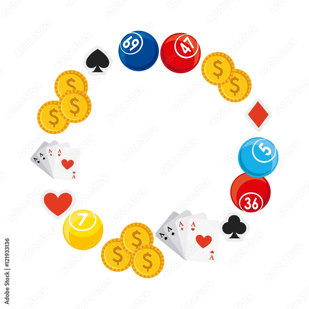 Fototapeta premium poker cards game casino vector illustration design