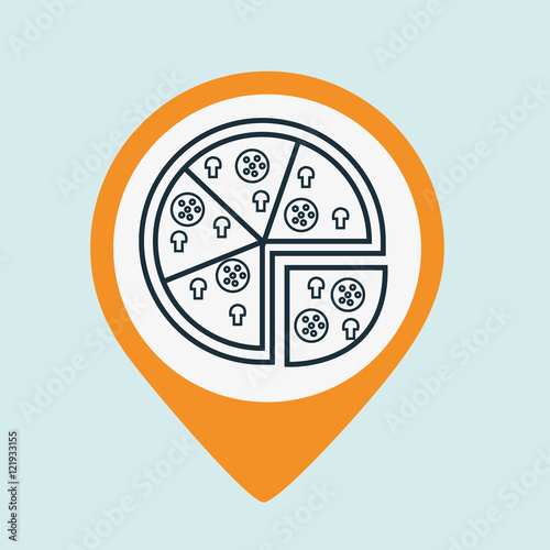 pizza slice fast food vector illustration eps 10