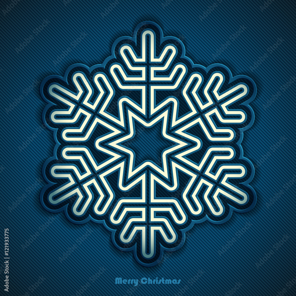 Abstract winter design with snowflake on striped background and space for text. Vector illustration. Abstract winter design with snowflake on striped background and space for text. Vector illustration.