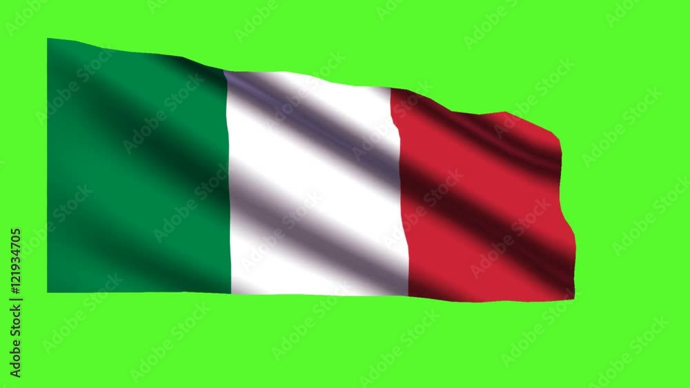 Italian flag with alpha channel. Flag animation. Italian flag with alpha channel. Flag animation.