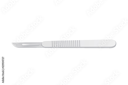 Scalpel blade isolated on white background. Vector object.
