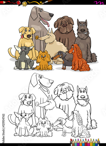 cartoon dogs coloring book