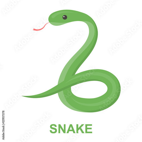 Snake icon cartoon. Singe animal icon from the big animals set.