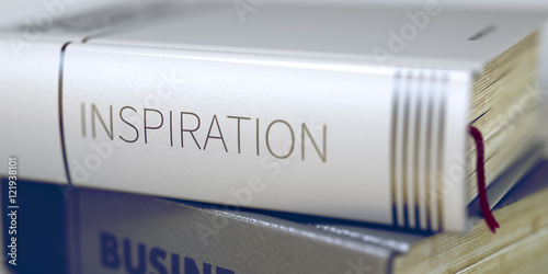 Bild auf Leinwand Inspiration Concept on Book Title. 3D.
