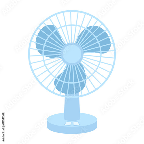 Fan icon in cartoon style isolated on white background. Household appliance symbol stock vector illustration.