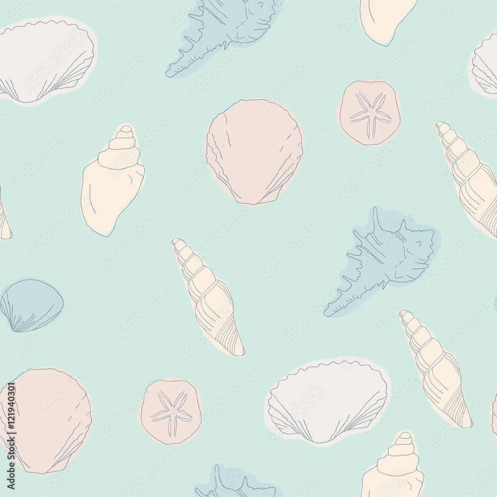 Shells seamless pattern Shells seamless pattern
