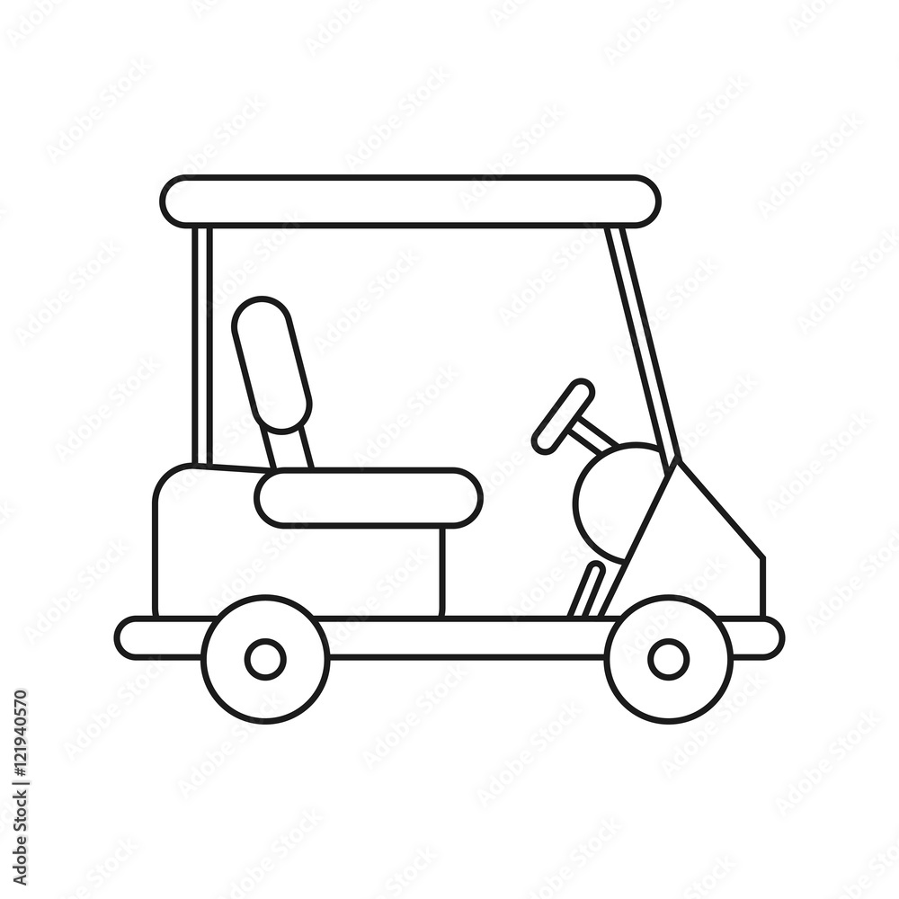Cart icon. Golf sport competition and hobby theme. Isolated design. Vector illustration