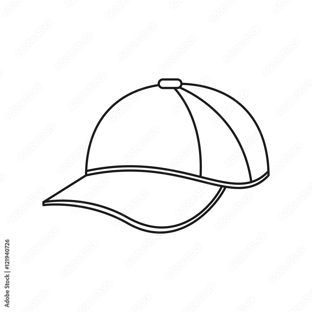 Cap icon. hat accessory sport and hobby theme. Isolated design. Vector illustration Cap icon. hat accessory sport and hobby theme. Isolated design. Vector illustration
